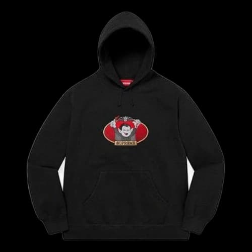 Supreme Vampire Boy Hooded Sweatshirt 'Black Red'