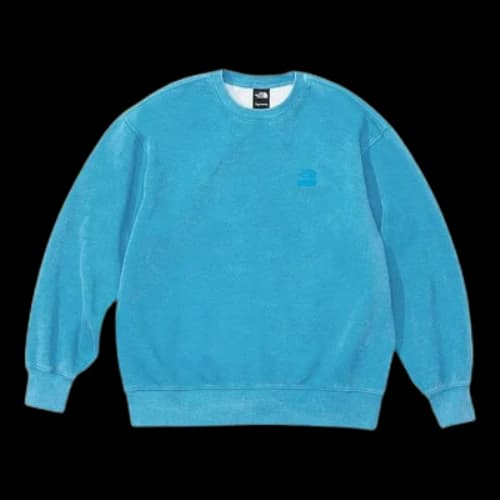 Supreme x The North Face Pigment Printed Crewneck 'Blue'