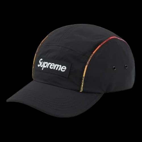 Supreme Gradient Piping Camp Cap 'Black White'