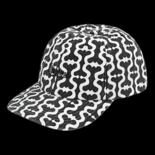 Supreme Monogram S Logo 6-Panel 'Black White'