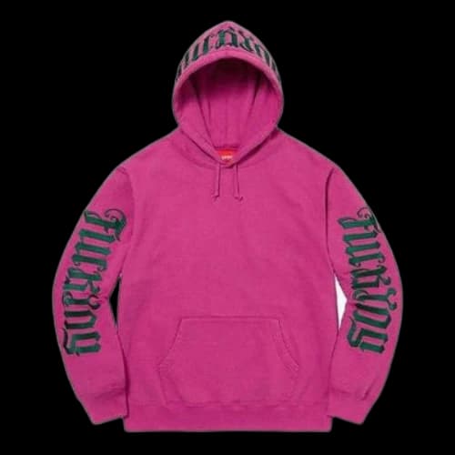 Supreme Ambigram Hooded Sweatshirt 'Pink Green'