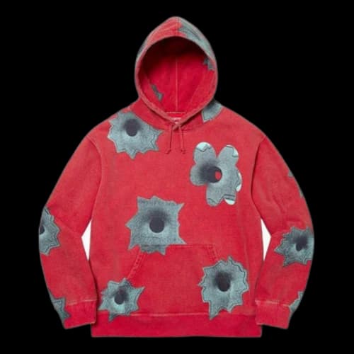 Supreme Nate Lowman Hooded Sweatshirt 'Red Grey'