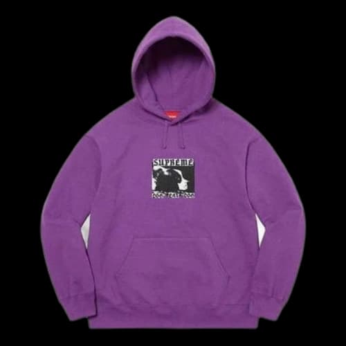 Supreme Dog Eat Dog Hooded Sweatshirt 'Purple Black White'