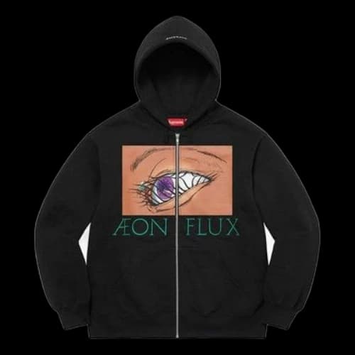 Supreme Aeon Flux Zip Up Hooded Sweatshirt 'Black Green Beige'