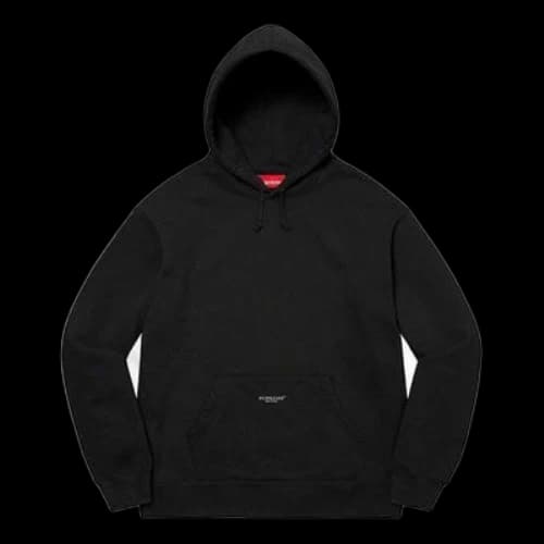 Supreme Micro Logo Hooded Sweatshirt 'Black'