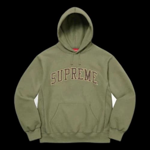 Supreme Stars Arc Hooded Sweatshirt 'Olive Green Yellow'