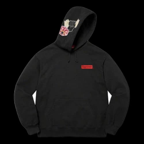 Supreme Instant High Patches Hooded Sweatshirt 'Black Yellow Red'