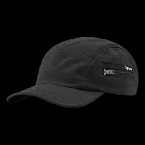 Supreme Zip Pocket Camp Cap 'Black White'
