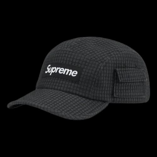 Supreme Denim Ripstop Camp Cap 'Black White'