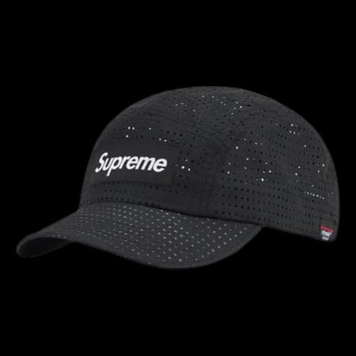 Supreme Perforated Camp Cap 'Black White'