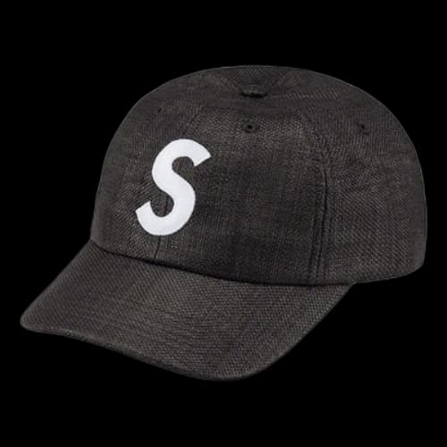 Supreme Raffia S Logo 6-Panel 'Black White'