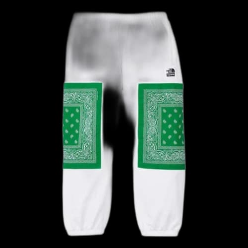 Supreme x The North Face Bandana Sweatpants 'White Green'