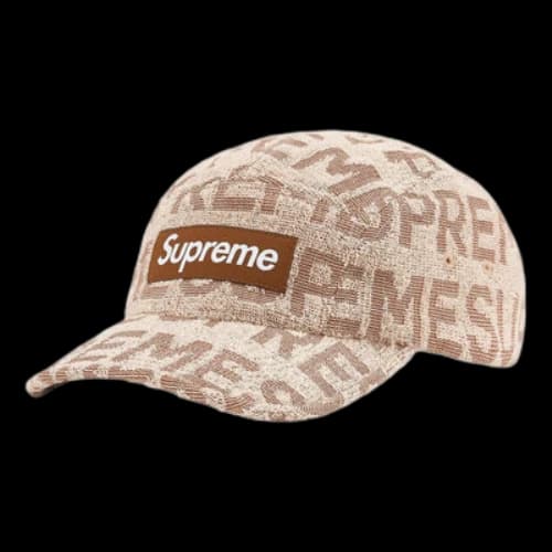 Supreme Terry Spellout Camp Cap 'Beige White'