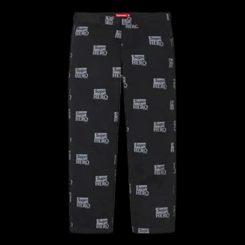 Supreme SS22 Week 17 x Antihero Crossover Work Pant Alphabet Printing Full Print Casual Long Pants Unisex