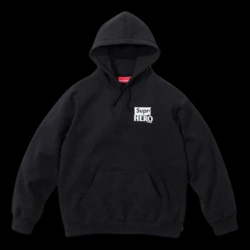 Supreme x Antihero Hooded Sweatshirt 'Black White'