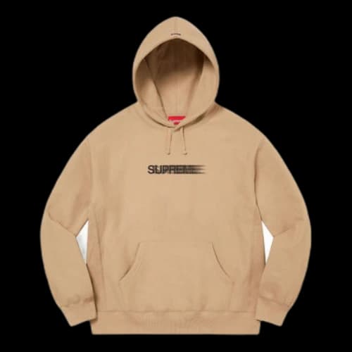 Supreme Motion Logo Hooded Sweatshirt 'Tan Black'