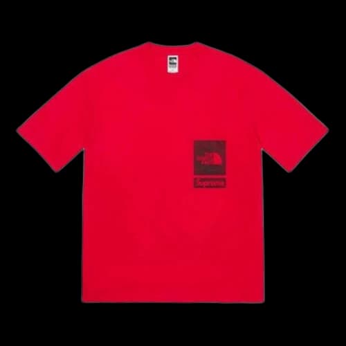 Supreme x The North Face Printed Pocket T-Shirt 'Red Black'
