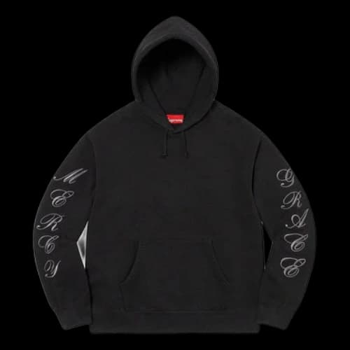 Supreme Patches Spiral Hooded Sweatshirt 'Black White'