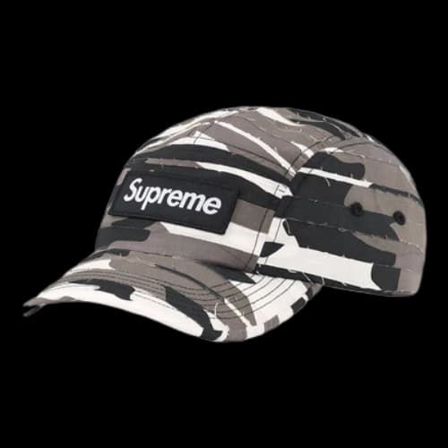 Supreme Layered Camo Camp Cap 'Black White Grey'