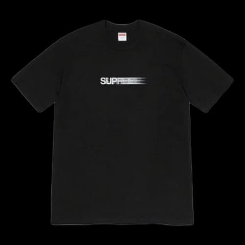 Supreme Motion Logo T-Shirt 'Black White'