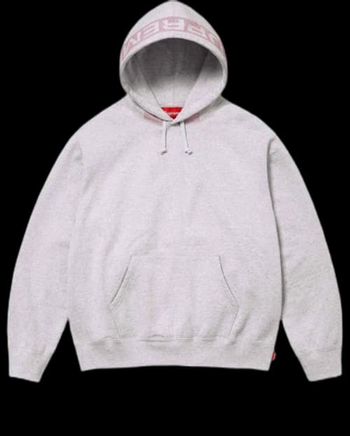 Supreme Jacquard Stripe Hooded Sweatshirt 'White'
