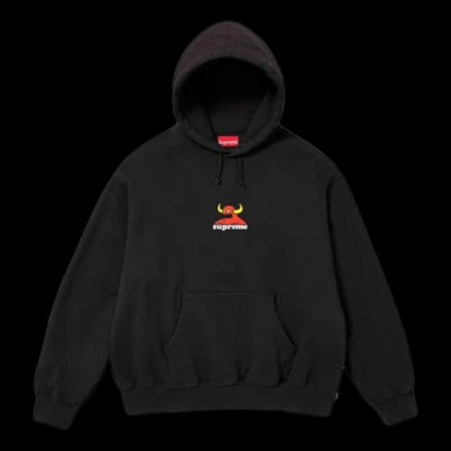 Supreme x Toy Machine Hooded Sweatshirt 'Black Red'
