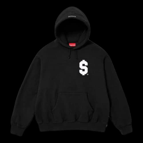 Supreme $ Hooded Sweatshirt 'Black White'
