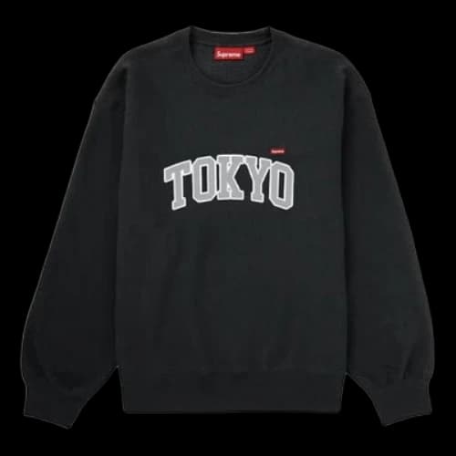 Supreme Tokyo Shop Small Box Crewneck 'Black White'