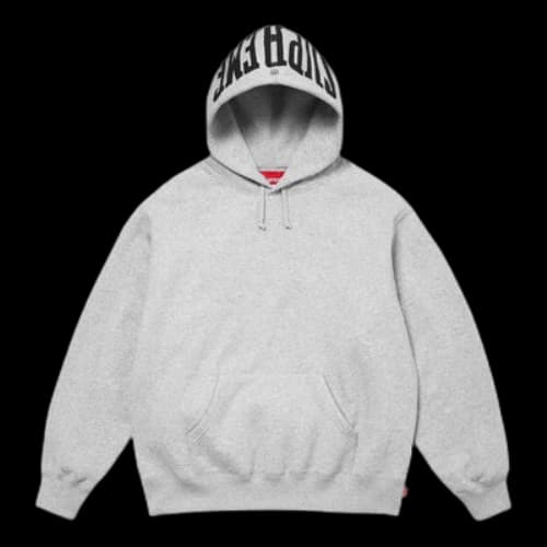 Supreme Mirrored Logo Hooded Sweatshirt 'Grey'