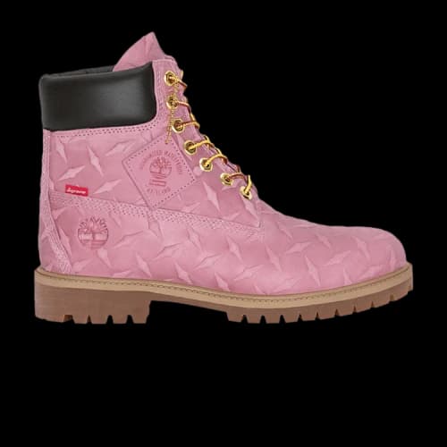 Timberland Supreme x 6 Inch Premium Waterproof Boot 'Embossed Diamond Plate - Pink'