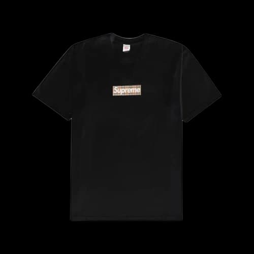 Supreme Burberry Box Logo Tee Black