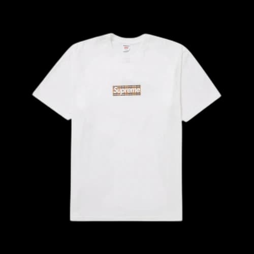 Supreme Burberry Box Logo Tee White