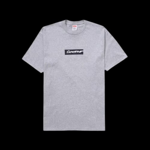 Supreme Futura Box Logo Tee Heather Grey