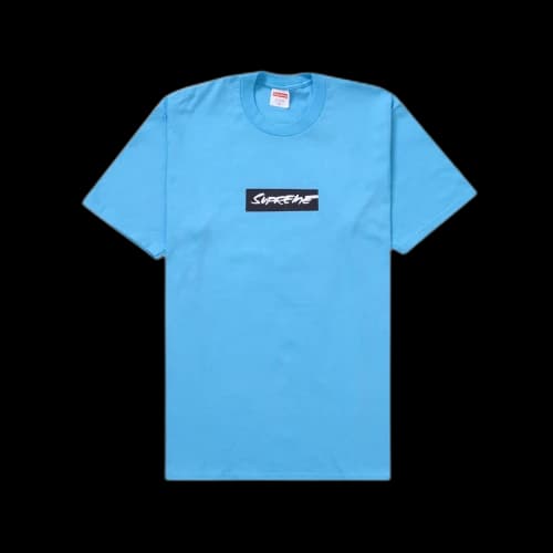 Supreme Futura Box Logo Tee Bright Blue