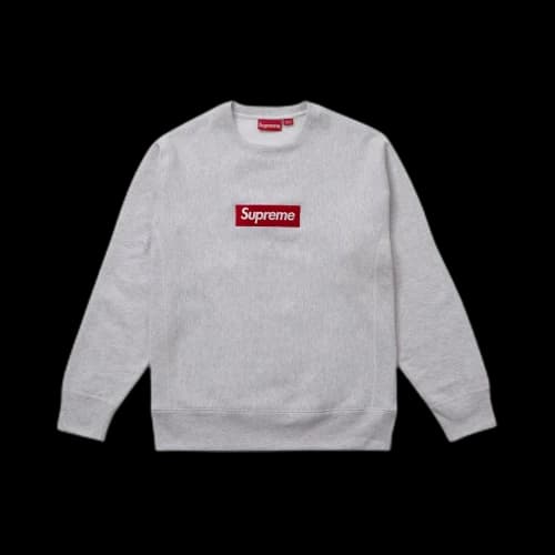 Supreme Box Logo Crewneck (FW18) Ash Grey