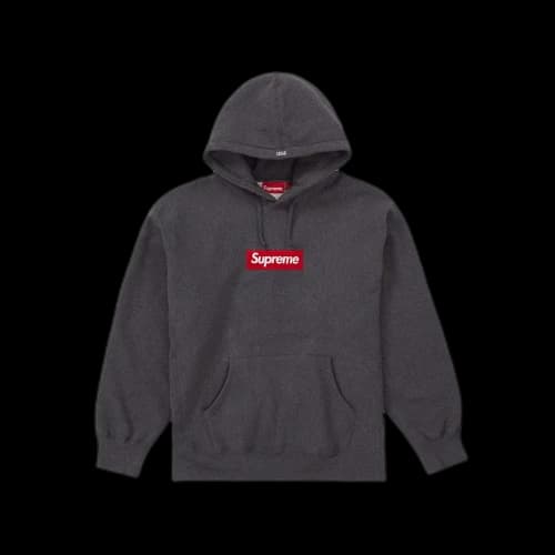 Supreme Box Logo Hooded Sweatshirt (FW21) Charcoal