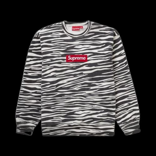 Supreme Box Logo Crewneck (FW22) Zebra