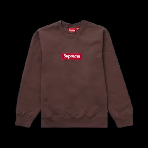 Supreme Box Logo Crewneck (FW22) Brown