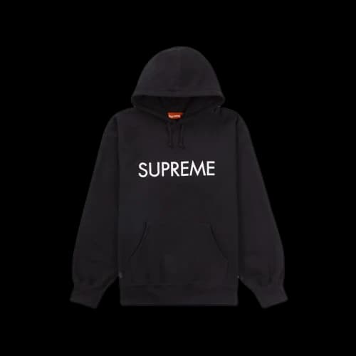 Supreme Capital Hooded Sweatshirt Black