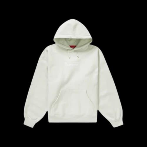 Supreme Box Logo Hooded Sweatshirt (FW23) Light Green