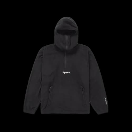 Supreme Polartec Facemask Half Zip Hooded Sweatshirt Black