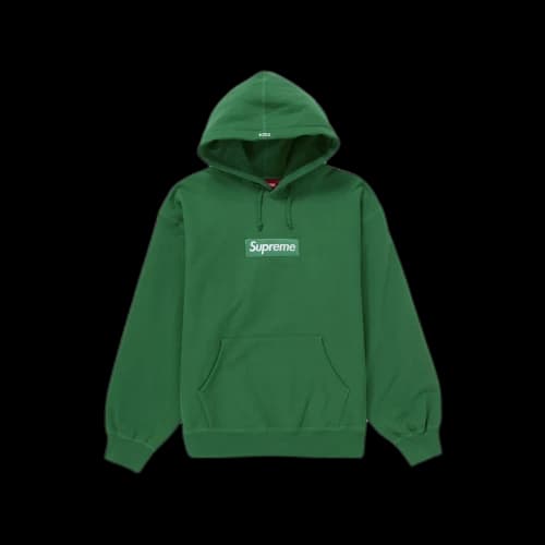 Supreme Box Logo Hooded Sweatshirt Green