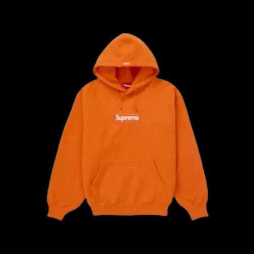 Supreme Box Logo Hooded Sweatshirt Orange