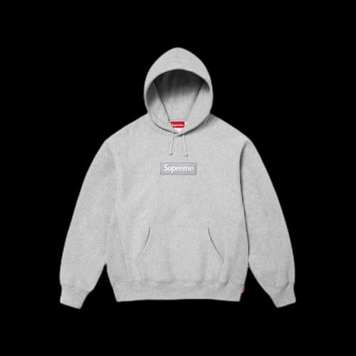 Supreme Box Logo Hooded Sweatshirt Grey