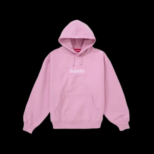 Supreme Box Logo Hooded Sweatshirt Pink