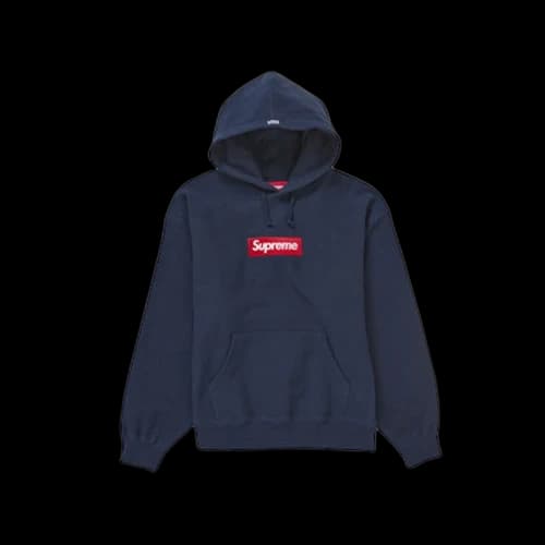 Supreme Box Logo Hooded Sweatshirt Sweatshirt (FW24) Navy