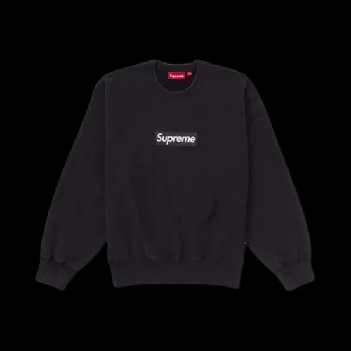 Supreme Washed Box Logo Crewneck Black