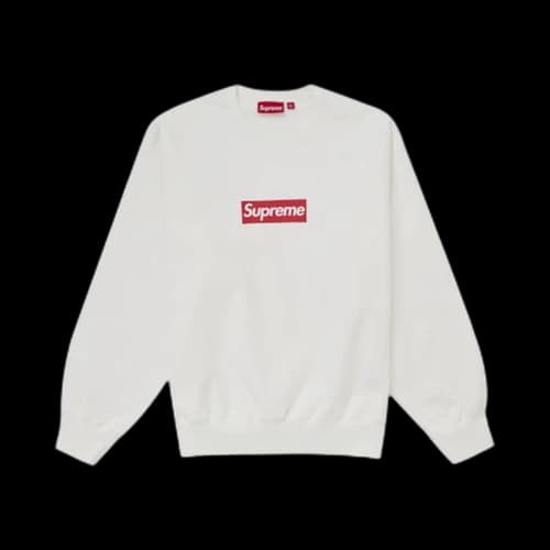 Supreme Washed Box Logo Crewneck White