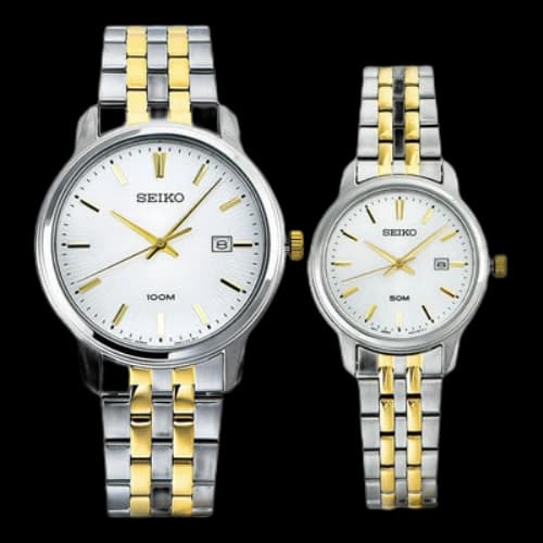 SEIKO Classic Retro Steel Strip Quartz White Gold