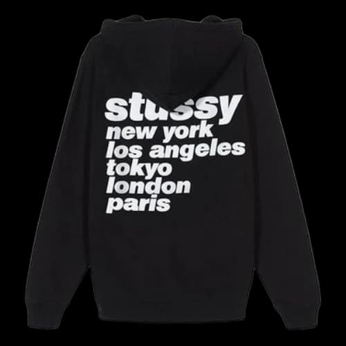 Stussy Italic Hood Fleece Lined Unisex 'Black Green'